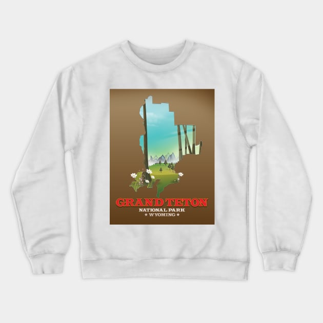 Grand Teton National Park Crewneck Sweatshirt by nickemporium1